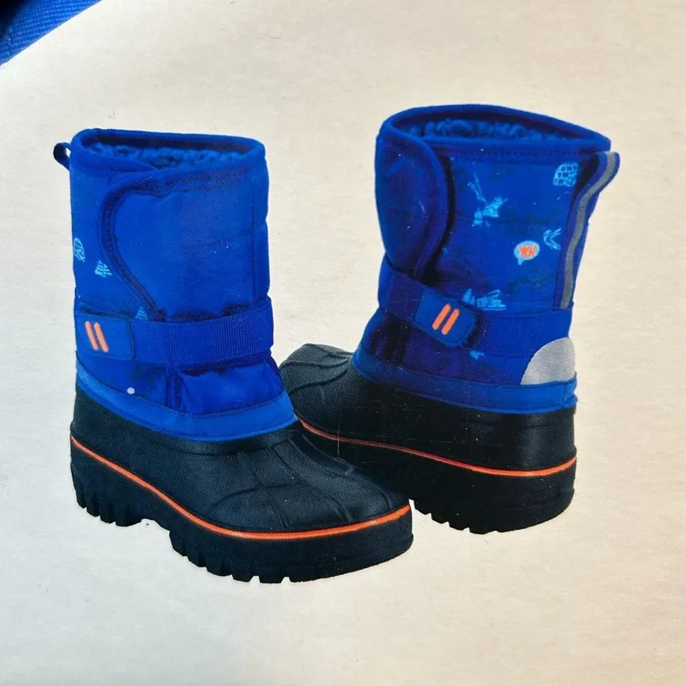 Lily & Dan Children's Blue and Black Snow Boots